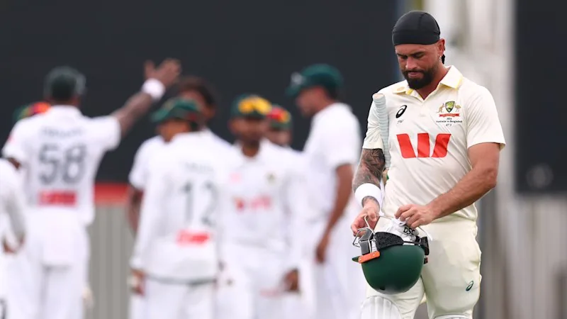 Darwin: Bangladesh takes 153-run lead against Australia in first Test