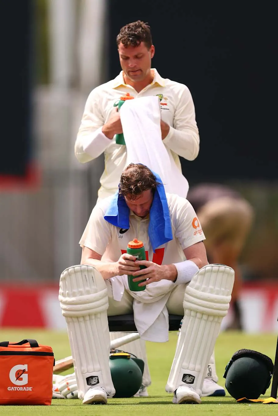 It was hard work for Alex Carey, Steve Smith and the Australian batters on day one.